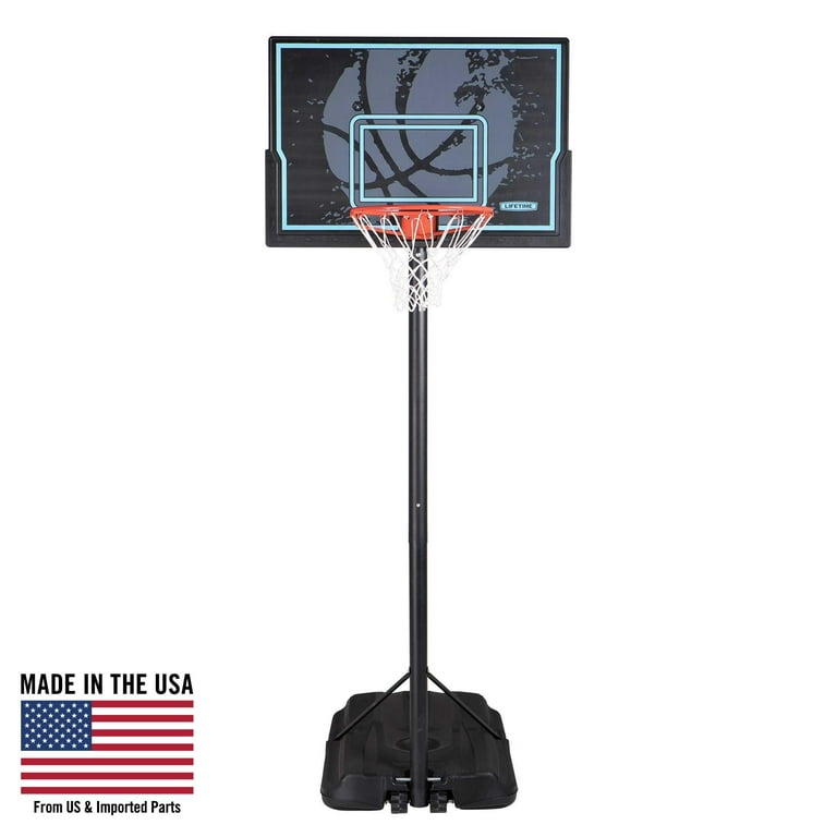 Lifetime 44 Inch HDPE Portable Adjustable Basketball Hoop with Impact Backboard (90759) - Walmart.com