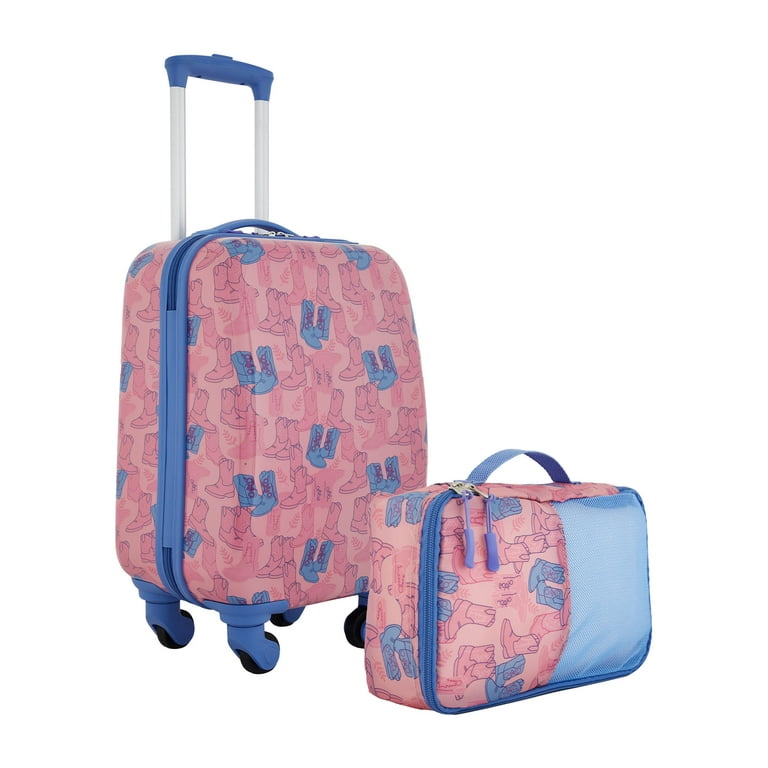 Wrangler Cowgirl Kid's 2 Piece Hard Side 4-Wheel Rolling Carry-on Luggage Set - Walmart.com