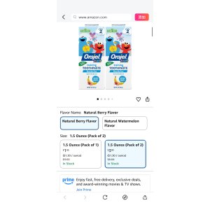 $3.7 Amazon.com: Orajel Kids Toothpaste, Fluoride-Free, Elmo | Training Toothpaste | Pediatrician Recommended | 1.5oz Tube | Pack of 2 : Health & Household