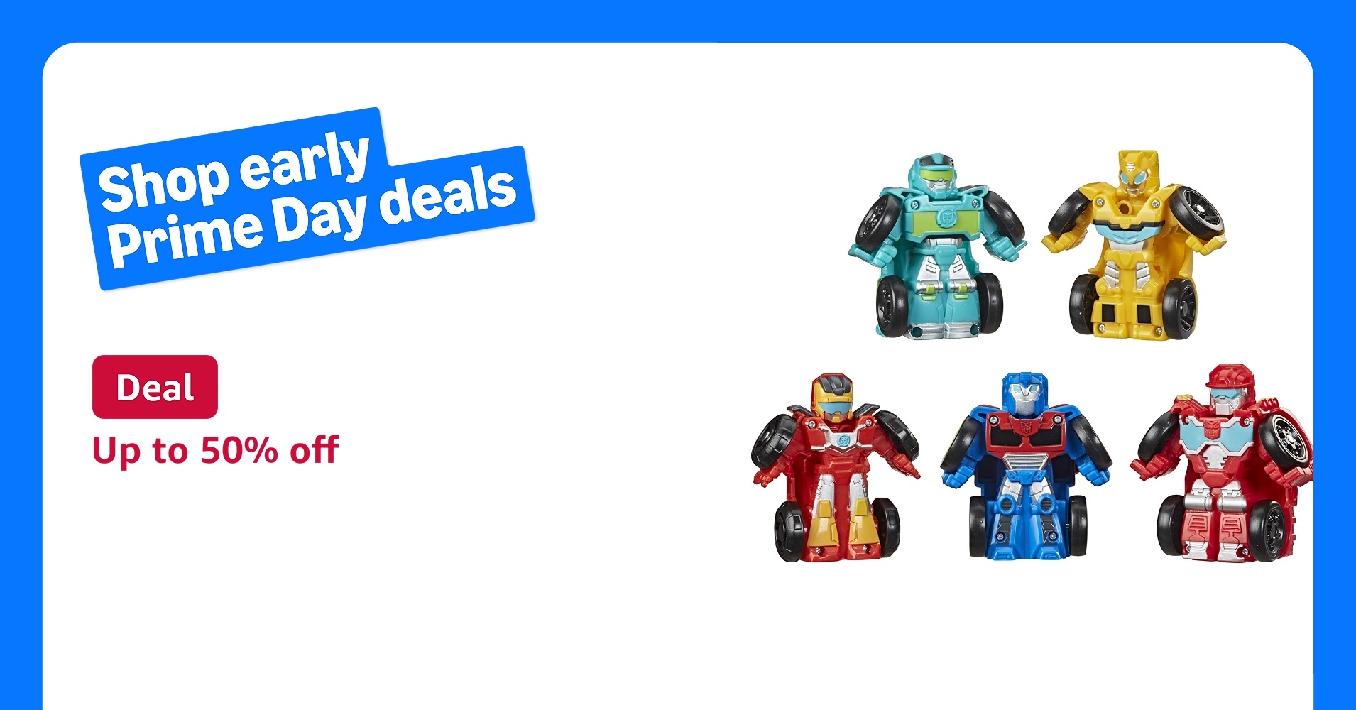 Deal for Prime Members: Transformers Playskool Heroes Rescue Bots Academy Mini Bot Racers Converting Robot Toy 5-Pack, 2-Inch Collectible Toy Cars (Amazon Exclusive)