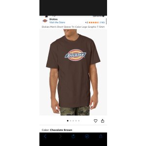 $12.58 Amazon.com: Dickies Short Sleeve Tri-Color Logo Graphic T-Shirt
