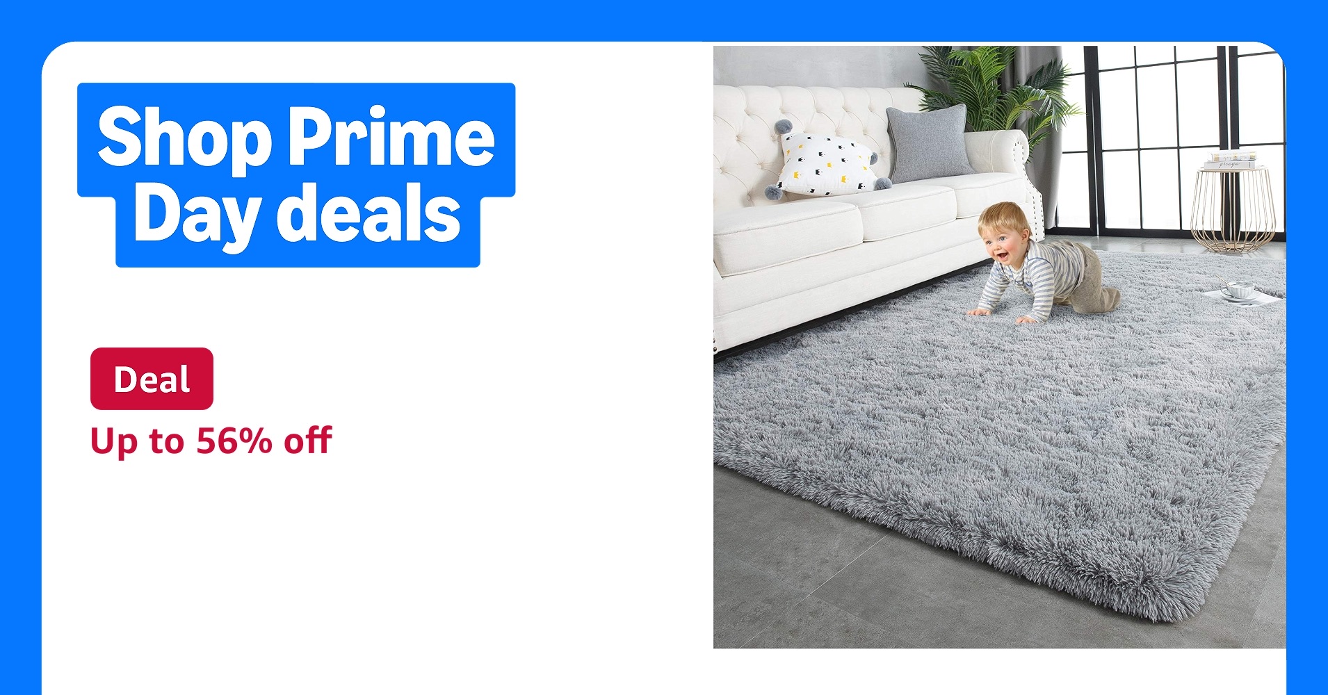 Deal for Prime Members: TWINNIS Super Soft Shaggy Rugs Fluffy Carpets, 3x5 Feet, Indoor Modern Plush Area Rugs for Living Room Bedroom Kids Room Nursery Home Decor, Upgrade Anti-Skid Rectangular Fuzzy