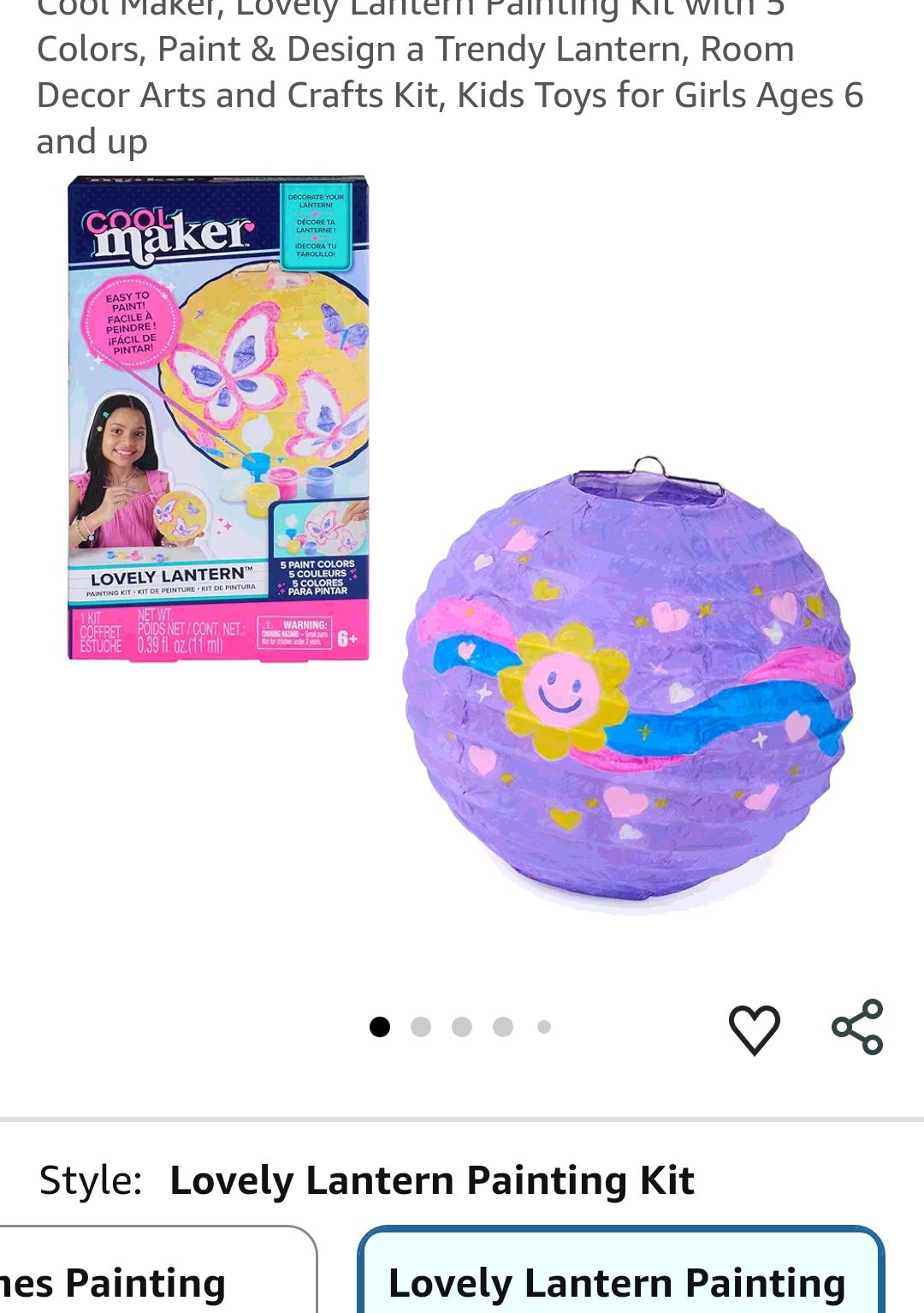 Cool Maker, Lovely Lantern Painting Kit with 5 Colors, Paint & Design a Trendy Lantern, Room Decor Arts and Crafts Kit, Kids Toys for Girls Ages 6 and up : Arts, Crafts & Sewing