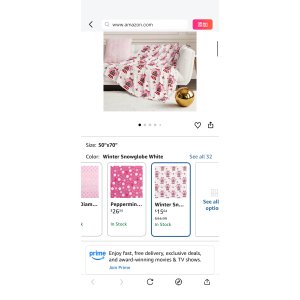 $15.64 Amazon.com: Juicy Couture Winter Snowglobe Plush 50 x 70 Throw Blanket, White : Home & Kitchen