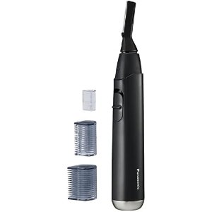 $37.99 Amazon.com : Panasonic Facial Hair Trimmer for Sensitive Skin, Unisex Detailer with Flexible Head, Gentle on Acne, Includes 2 Eyebrow Attachments, Wet/Dry Facial Trimmer for Men and Women - 