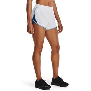 $8.63 Amazon.com: Under Armour Women's Fly by 2.0 Running Shorts, (105) White/Varsity Blue/Reflective,