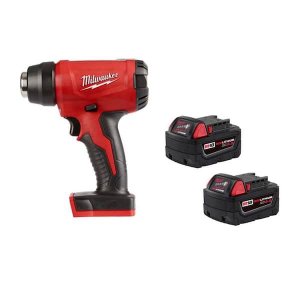 $199 Milwaukee M18 18V Lithium-Ion Cordless Compact Heat Gun w/ (2) M18 5.0 Ah Batteries 2688-20-48-11-1852B - The Home Depot