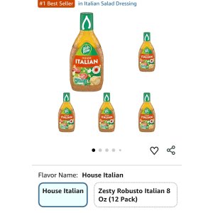 $7.12 Amazon.com : Wish-Bone House Italian Salad Dressing, 15 FL OZ (Pack of 5) : Grocery & Gourmet Food