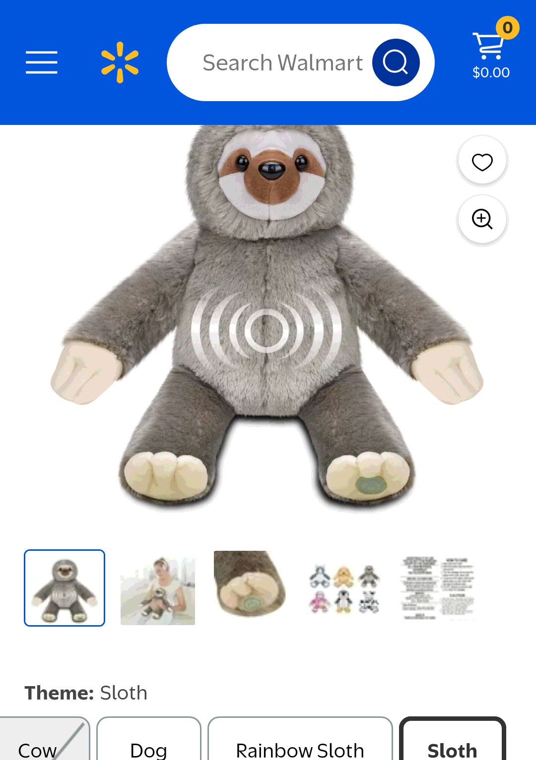 Health Touch Huggable Massager Gift with Relaxing Vibration, for Neck and Back Massager - Sloth - Walmart.com