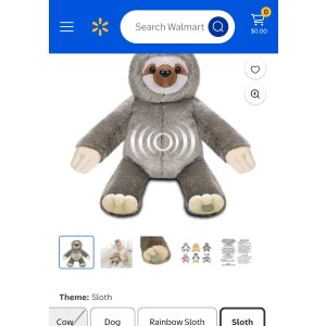 $2.50 Health Touch Huggable Massager Gift with Relaxing Vibration, for Neck and Back Massager - Sloth - Walmart.com