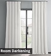 Amazon.com: HPD Half Price Drapes - Faux Linen Curtains for Living Room (1 Panel) - 100W X 108L