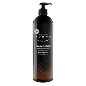 $9.64 Amazon.com : CHI Pour Homme Daily Moisturizing Conditioner for Men, Sulfate-Free Hair Detangler with Aloe Vera, Nettle & Redensyl for Hydrated, Fuller-Looking, Smooth & Manageable Ha