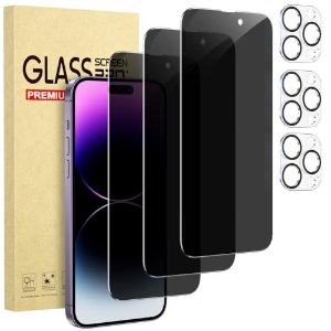 $5.99 Amazon.com: Cutebe 3 Pack Privacy Screen Protector for iPhone 14 Pro Max+3 Pack Camera Lens Protector with Tempered Glass, Touch Sensitive and Case Friendly : Cell Phones & Accessories