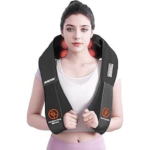 $20.49 Amazon.com: AMZPONY® Cordless Neck Massager for Pain Relief Deep Tissue, Rechargeable Shiatsu Neck and Back Massager with Heat Kneading Shoulder Massage for Body Muscle Pain Relief,Gifts for
