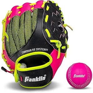$13.59 Amazon.com : Franklin Sports Neo-Grip Teeball Gloves, Pink, Right Hand Throw, 9" : Sports & Outdoors