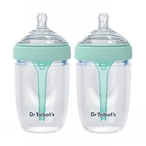 $8.04 Amazon.com : Dr. Talbot's Silicone Anti-Colic Bottles - Self-Sterilizing Baby Bottles for Newborns - (2-Pack) 8 oz - Aqua : Baby