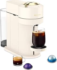 Amazon.com: Nespresso Vertuo Next Coffee and Espresso Maker by DeLonghi, Creamy White with Gold: Home &amp; Kitchen