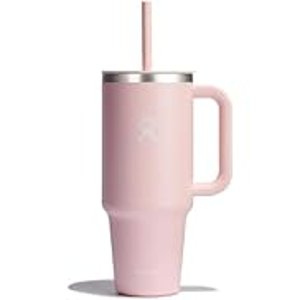 $17.13 Amazon.com: Hydro Flask Travel Tumbler with Handle, Lid and Straw - Insulated Stainless Steel in 32 Oz Trillium : Home & Kitchen