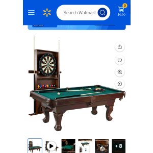 $599.00 Barrington Billiards, 7.5 ft Pool Table with Cue Rack & Accessories - Walmart.com