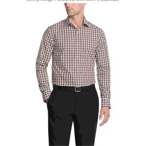 $12.29 Tommy Hilfiger Men s Dress Shirt Slim Fit Essentials : Clothing, Shoes & Jewelry