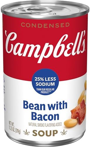 Amazon.com: Campbell’s Condensed 25% Less Sodium Bean With Bacon Soup, 11.25 oz Can : Grocery &amp; Gourmet Food