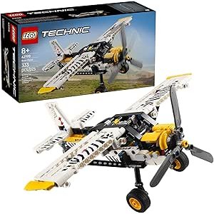 $22.49 Amazon.com: LEGO Technic Bush Plane Toy - Buildable Airplane Toy for Kids, Boys and Girls, Ages 8+ - Model Airplane Gift with Spinning Propeller, 4-Cylinder Piston Engine, and More - 42198 :