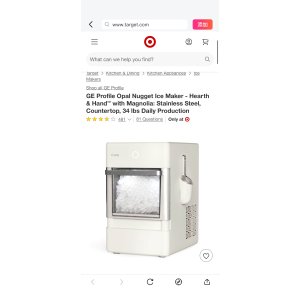 $299.99 GE Profile Opal Nugget Ice Maker - Hearth & Hand™ with Magnolia: Stainless Steel, Countertop, 34 lbs Daily Production : Target