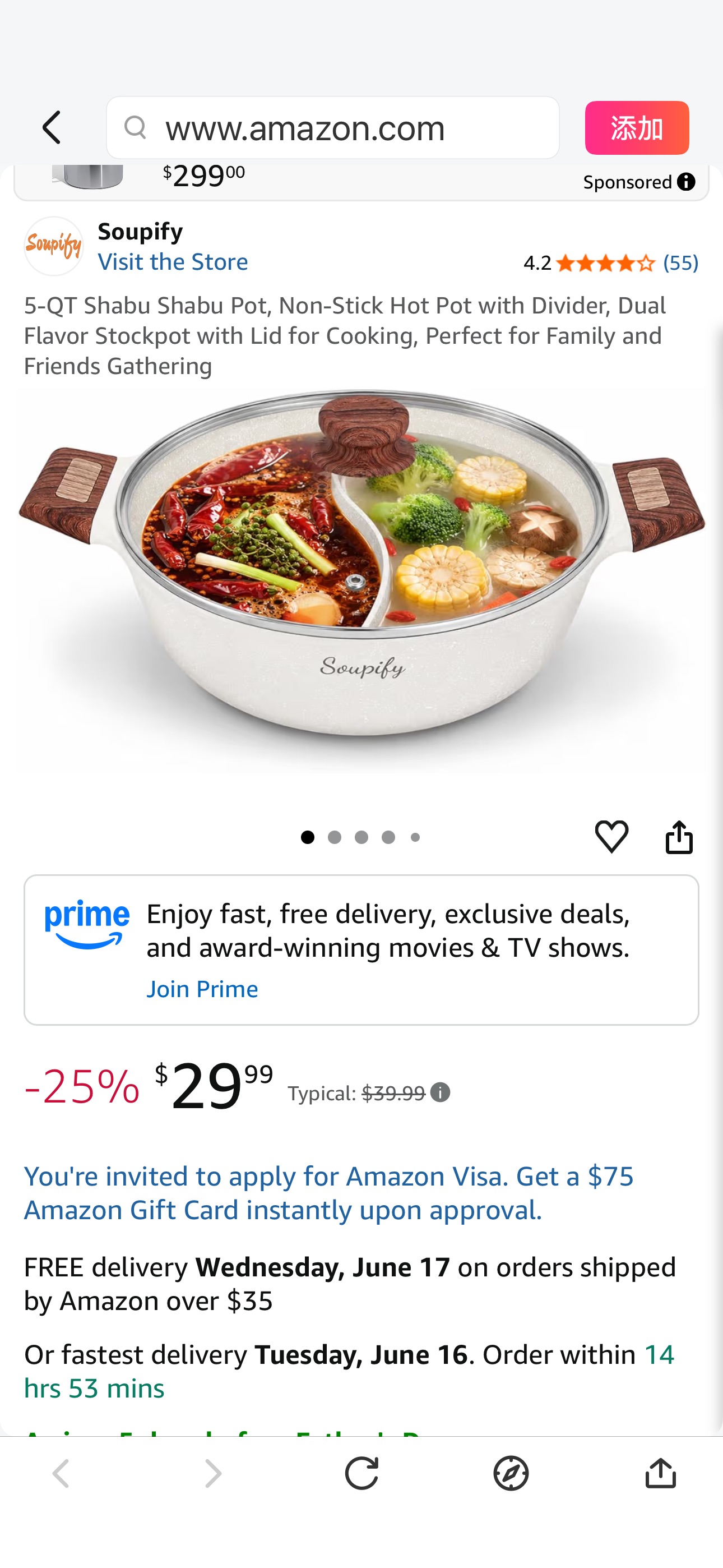 Amazon.com: Soupify 5-QT Shabu Shabu Pot, Non-Stick Hot Pot with Divider, Dual Flavor Stockpot with Lid for Cooking, Perfect for Family and Friends Gathering: Home & Kitchen