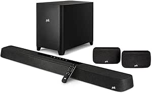 Amazon.com: Polk Audio MagniFi Max AX SR 7.1.2 Channel Sound Bar with Wireless 10" Subwoofer &amp; SR2 Surround Speakers for Smart TV, Dolby Atmos and DTS:X, Polk's Patented VoiceA