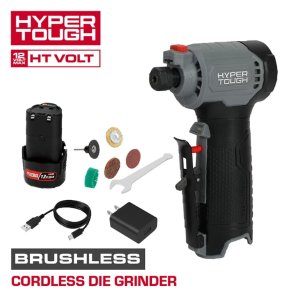 $49.88 Free Shipping! Hyper Tough 12V Max Brushless 1/4-inch Cordless Die Grinder with 1.5AH Battery and LED Light - Walmart.com