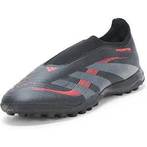 $30.30 Amazon.com | Adidas Unisex League Laceless Turf Soccer, Black/Grey/Lucid Red, 13.5 | Soccer
