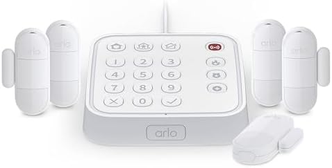 Amazon.com : Arlo Home Security System - Alarm System with Wired Keypad Sensor Hub, 5 8-in-1 Sensors &amp; Yard Sign - No Contract Required - DIY Installation - White, SS1501 : Electronics