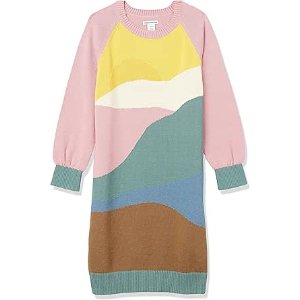 $6.23 Amazon.com: Amazon Essentials Girls' Raglan Sweater Dress, Pink Sunrise, 2T : Clothing, Shoes & Jewelry