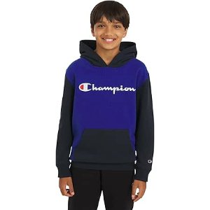 $9.00 Amazon.com: Champion Boys Fleece Hoodie Color Block Hooded Sweatshirt with Kangaroo Pockets and Ribbed Cuffs: Clothing, Shoes & Jewelry