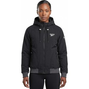 $21.53 Reebok Womens Insulated Air Layer Bomber Jacket, Black, XL : Clothing, Shoes & Jewelry