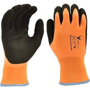 $5.20 G & F Products Waterproof Winter Gloves – Insulated Cold Weather Work Gloves with HPT Palm Coating, Windproof & Abrasion-Resistant for Snow Shoveling, Construction, and Outdoor Activ
