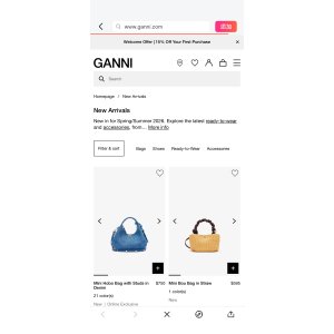 GANNI  新品上新 首单8.5折