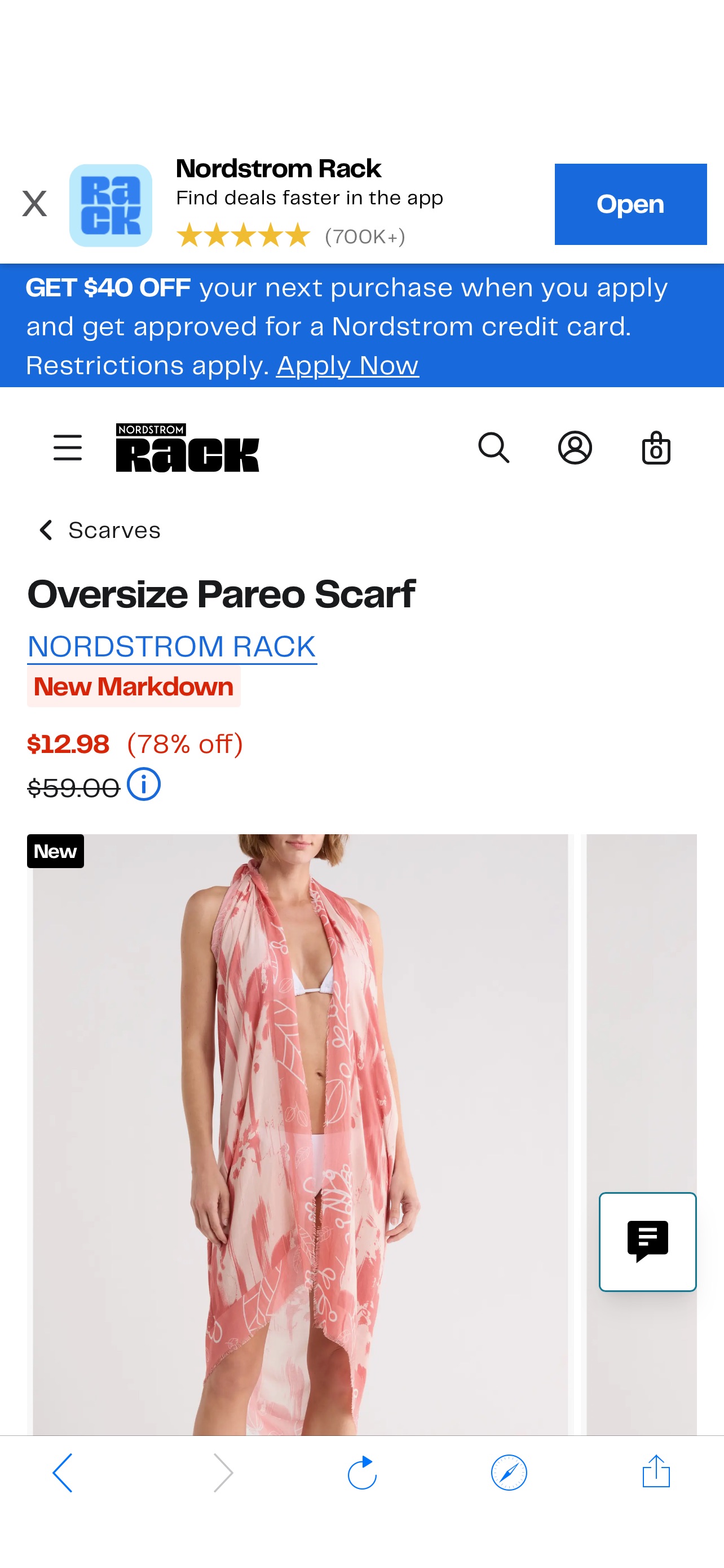 Oversize Pareo Scarf (Women) | Nordstromrack