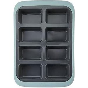 $10.63 Amazon.com: Chicago Metallic Silicone Mini Loaf Pan, 8 Cup Bread Pan for Baking, Flexible Nonstick Loaf Pans, Wire-Reinforced Rim, Oven Safe to 428F, 10x15 Inches, Blue: Home & Kitchen