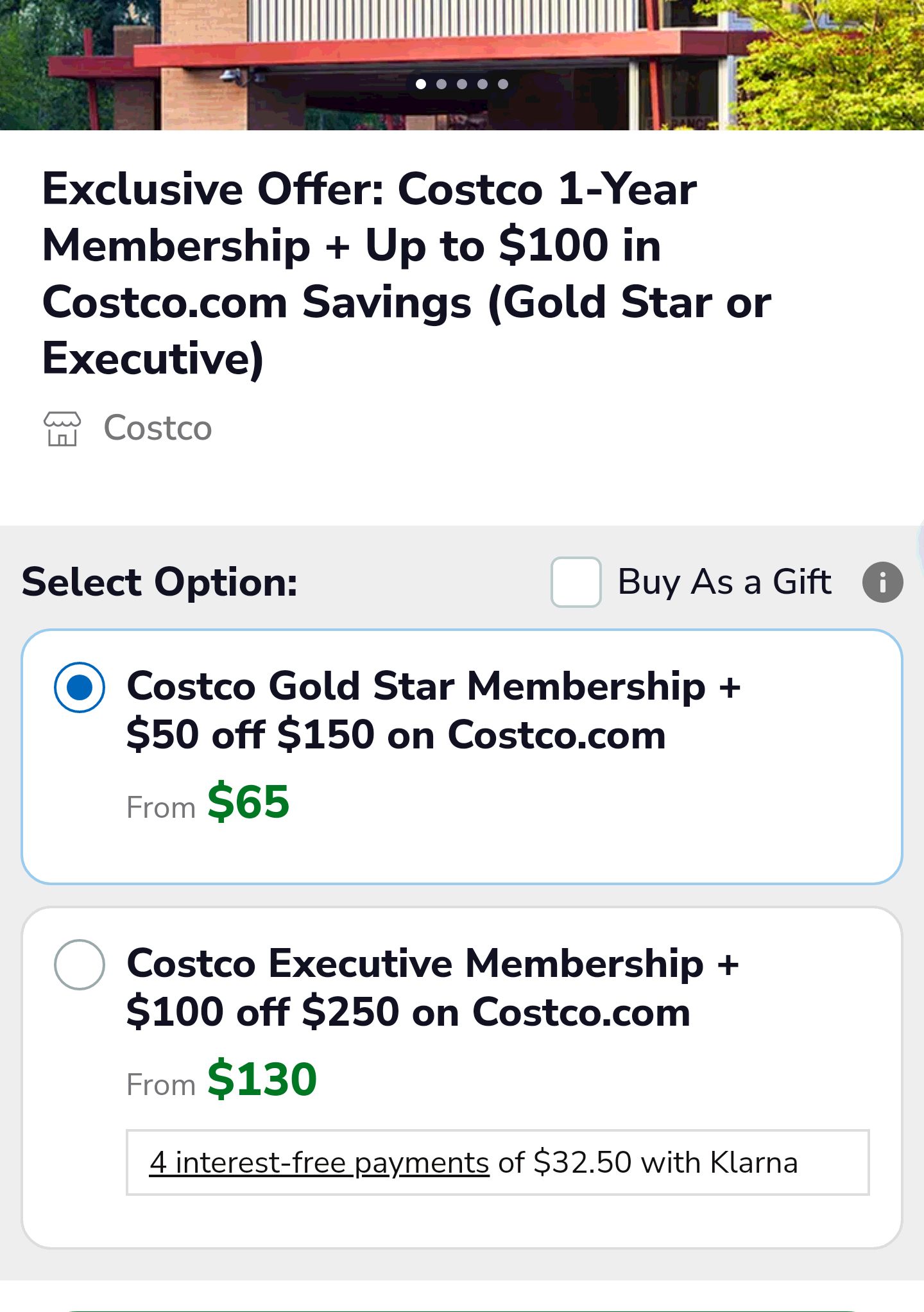 更新 Costco Gold Star Membership + $50 off $150 Costco Executive Membership + $100 off $250| Groupon
