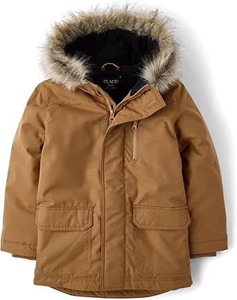 Amazon.com: The Children's Place,Boys,Water and Wind Resistant Hooded Zip Front Parka Jacket,Rosated Nuts Microfleece,XX-Large: Clothing, Shoes &amp; Jewelry