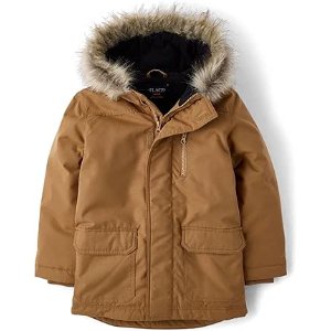 $12.99 Amazon.com: The Children's Place,Boys,Water and Wind Resistant Hooded Zip Front Parka Jacket,Rosated Nuts Microfleece,XX-Large: Clothing, Shoes & Jewelry