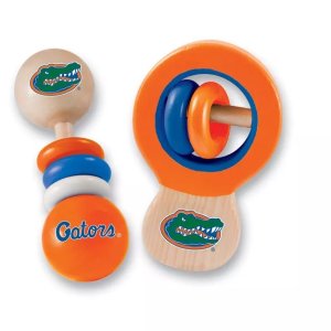 $18.99 BabyFanatic Wood Rattle 2 Pack - NCAA Florida Gators Baby Toy Set : Target