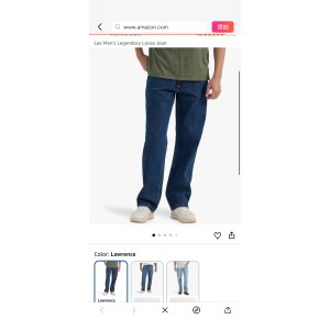 $13.04 Lee Men s Legendary Loose Jean Lawrence 33W x 30L at Amazon Men’s Clothing store