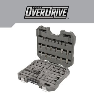 $79.98 CRAFTSMAN OVERDRIVE 80-Piece Standard (SAE) and Metric Gunmetal Chrome Mechanics Tool Set with Hard Case CMMT99080L at Lowes.com