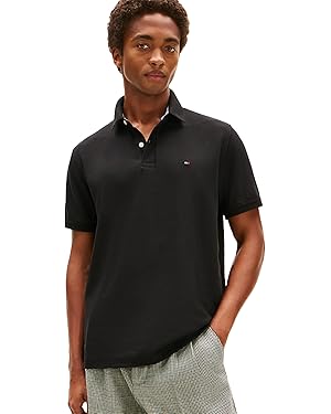Tommy Hilfiger Mens Short Sleeve Moisture Wicking Stretch with Quick Dry + Uv Protection Polo Shirt, Dark Sable, Small US at Amazon Men’s Clothing store