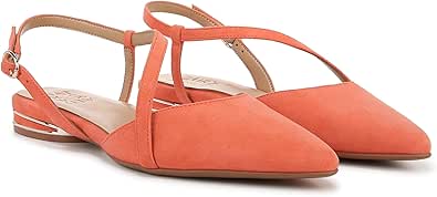 Amazon.com | Naturalizer Womens Hawaii Pointed Toe Slingback Flats Apricot Blush Suede 6.5 W | Flats
