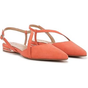 $33.70 Amazon.com | Naturalizer Womens Hawaii Pointed Toe Slingback Flats Apricot Blush Suede 6.5 W | Flats