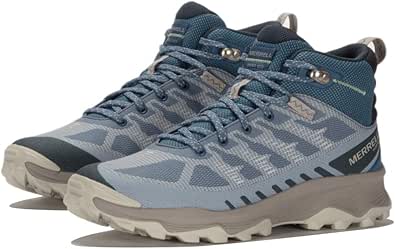 Amazon.com | Merrell Women's SPEED ECO MID WATERPROOF Hiking Boot, Chambray, 7 | Hiking Boots