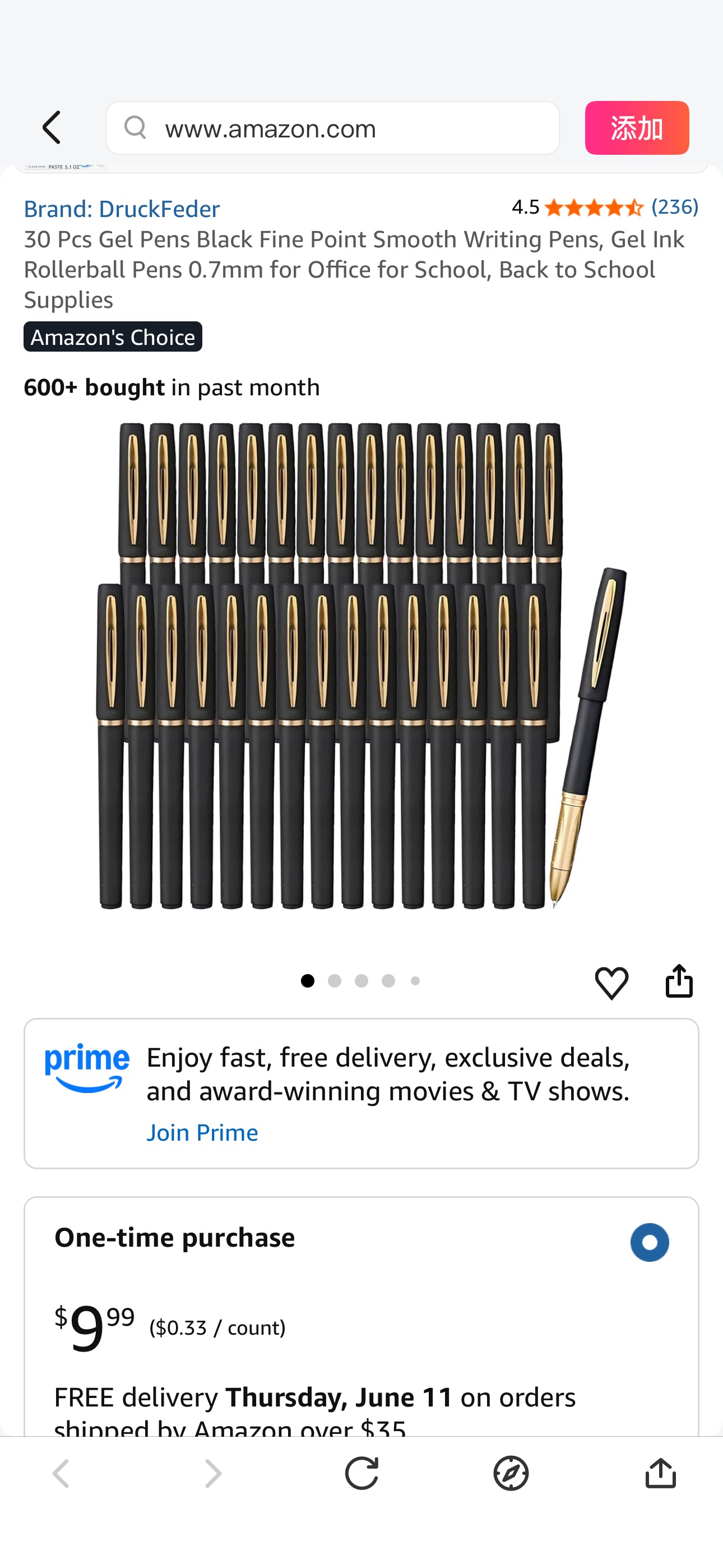 Amazon.com: DruckFeder 30 Pcs Gel Pens Black Fine Point Smooth Writing Pens, Gel Ink Rollerball Pens 0.7mm for Office for School, Back to School Supplies : Office Products